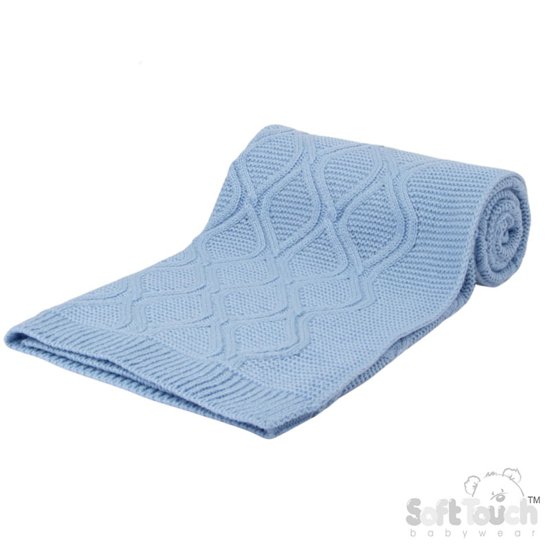 Baby Blue 'Chain' Knit Wrap : ABP14-BB