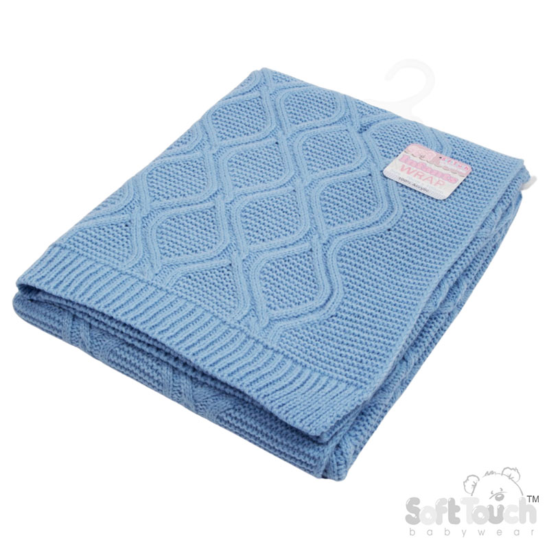 Baby Blue 'Chain' Knit Wrap : ABP14-BB