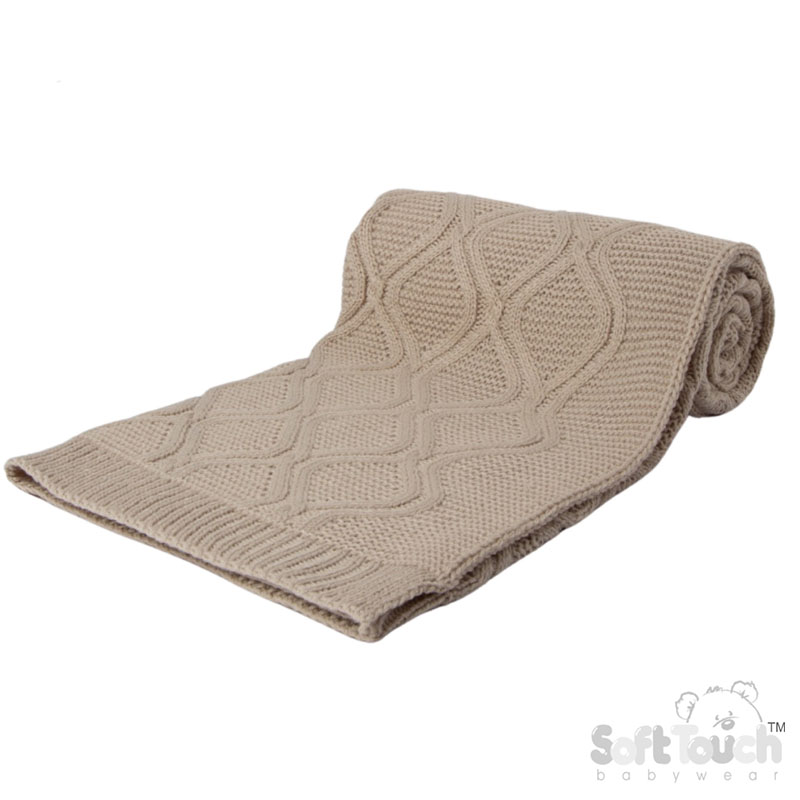 Biscuit 'Chain' Knit Wrap : ABP14-BI