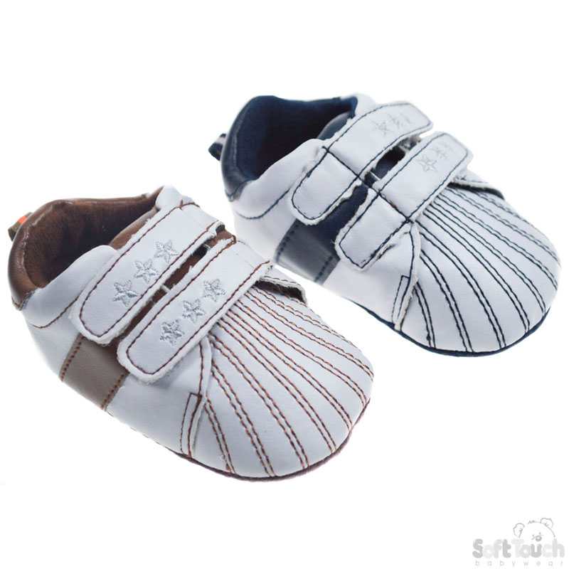 Boys Striped Stiched Shoes W/Star No.B1125