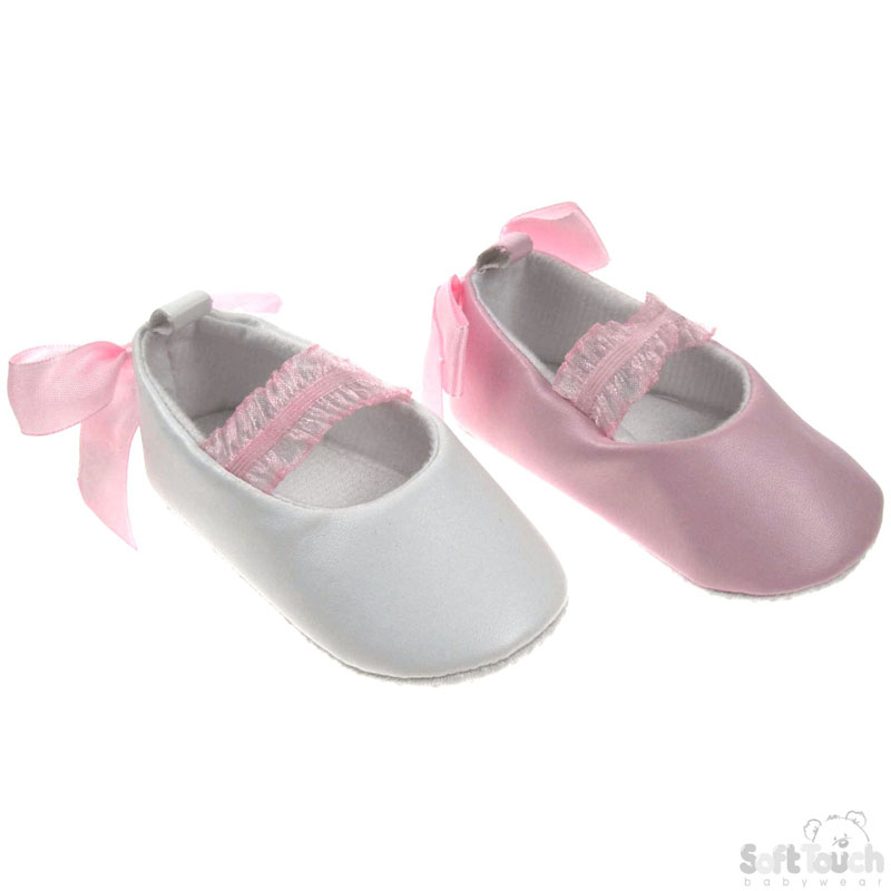Girls PU Ballet Shoes with Bow B1143 (6prs)