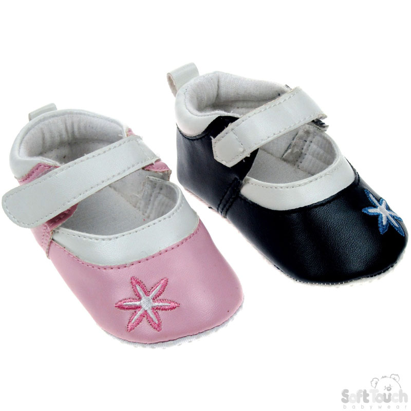 Girls PU Shoes W/Star Emb B1145 (6prs)