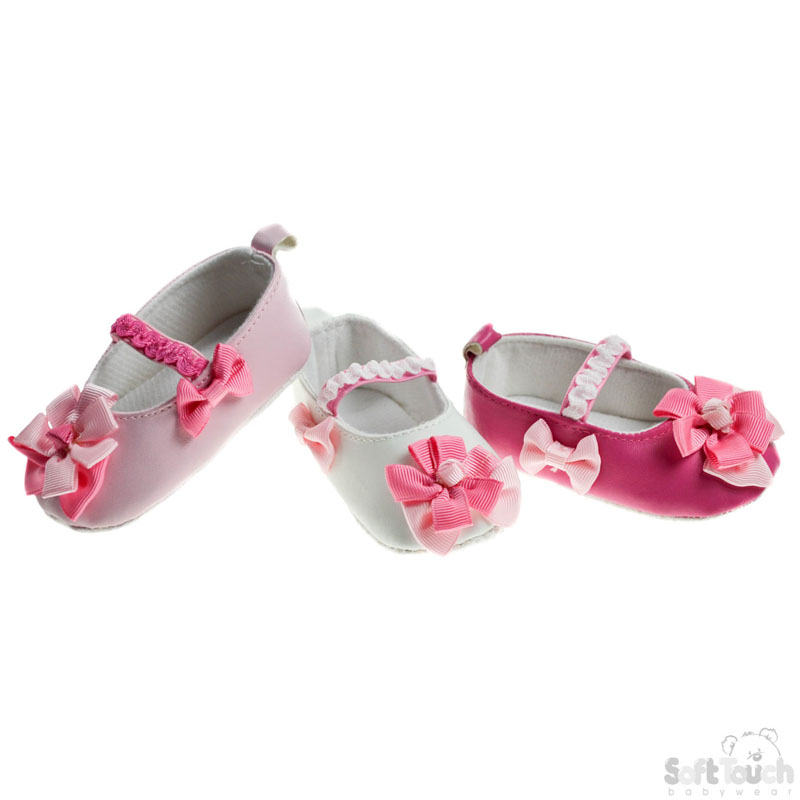 Girls Shoes W/Flowers & Bows No.B1149