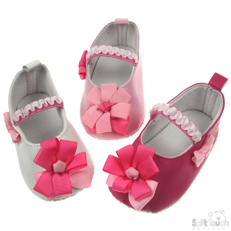 Girls Shoes W/Flowers & Bows No.B1149