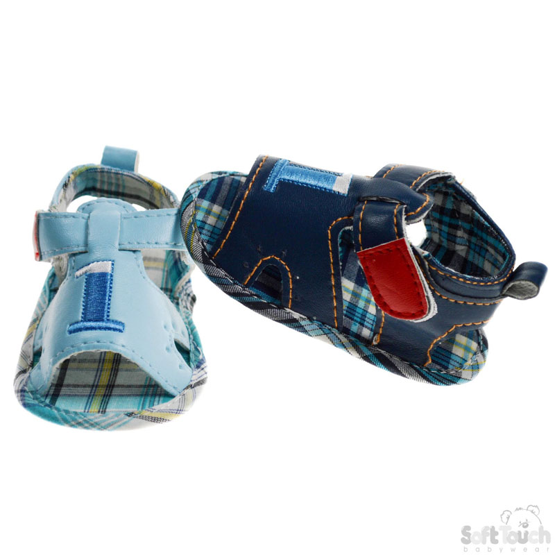 Boys PU Sandals W/'1' Emb B1153 (6prs)
