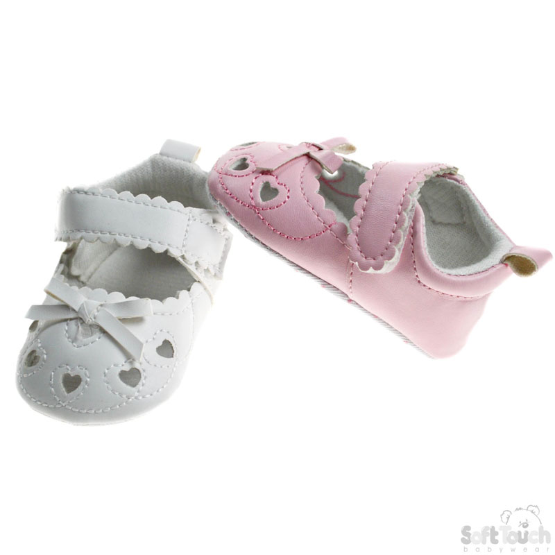 Girls PU Shoes W/Heart No.B1157