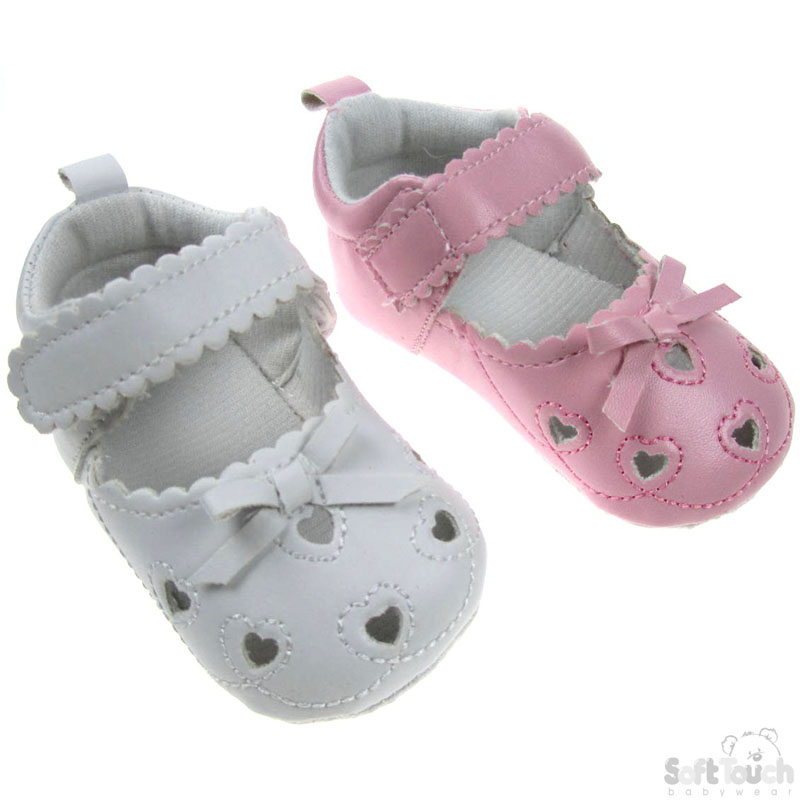 Girls PU Shoes W/Heart No.B1157