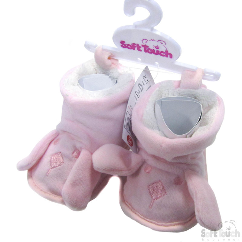 Velour Bootees W/Face No. B1191
