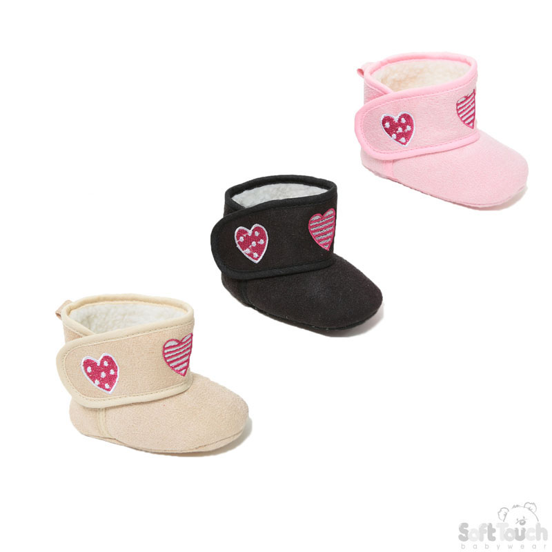 Suede Boots with Hearts B1195 (9pr)