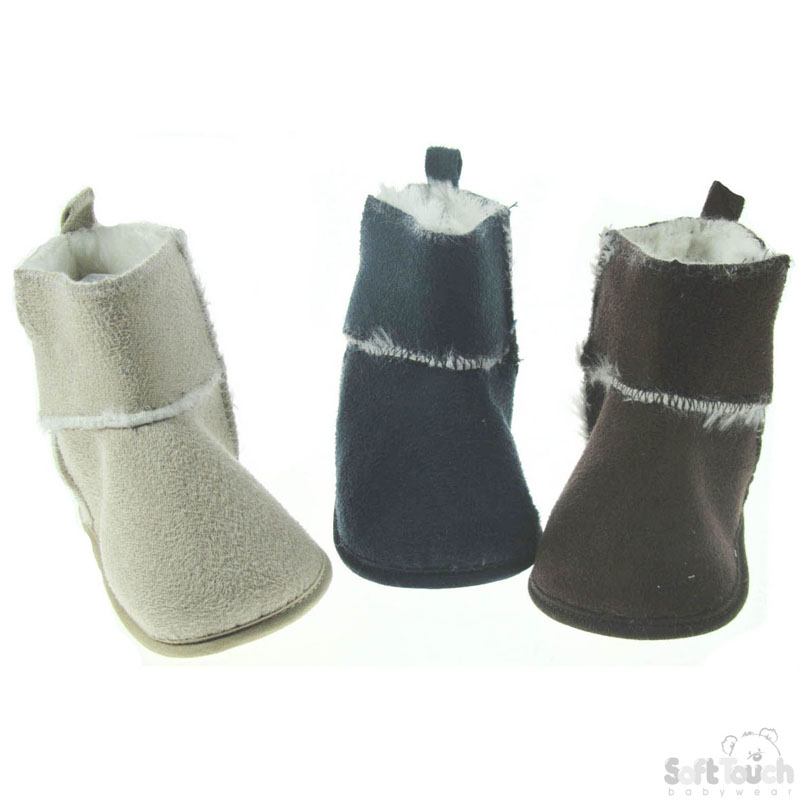 Suede Boots w/Fur Lining: B1197