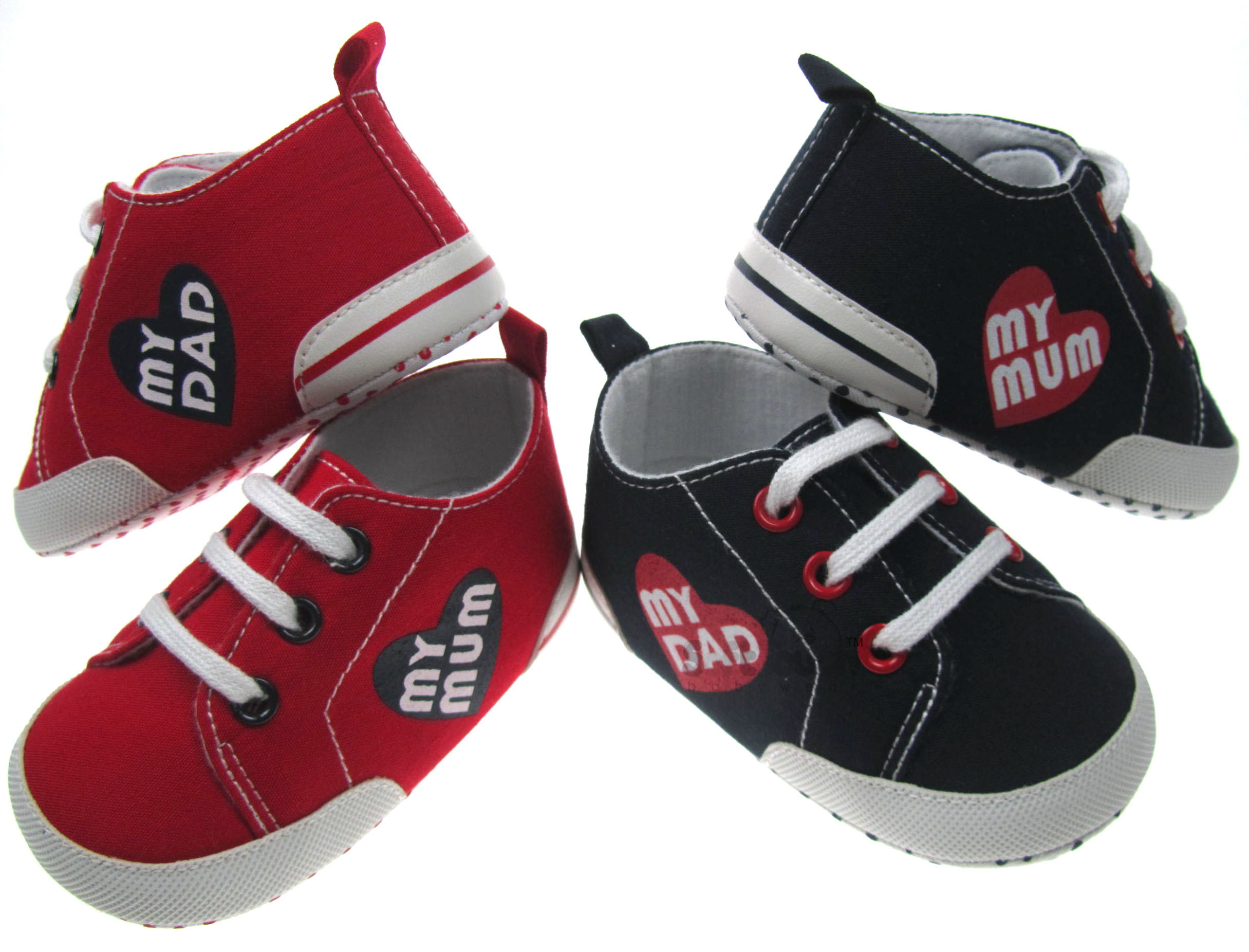 Trainer W/I Love Mum/Dad Print B1233