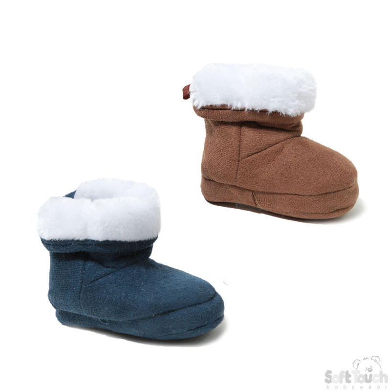 Plain Velour Boots W/Fur Lining No.B1265