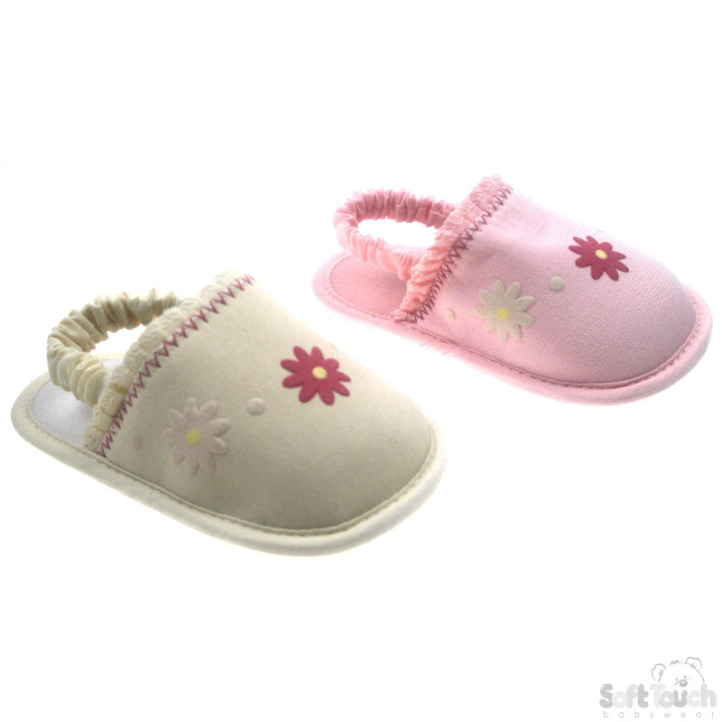 Girls Cotton Sandals W/Flower No. B1332