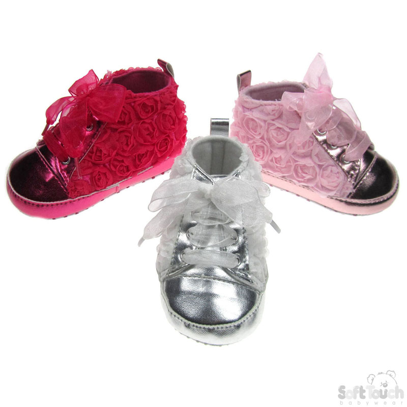 Plain Rose Shiny Trainers W/Lace No.B1347