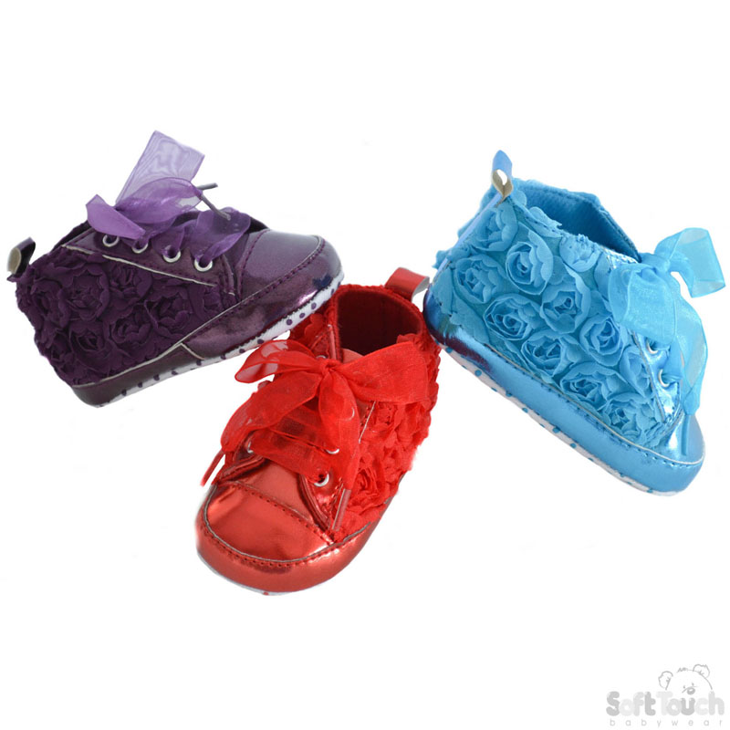 Plain Rose Flower Trainers Shoes No.B1348