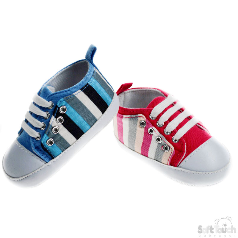 Multi Coloured Stripy Trainers No. B1383