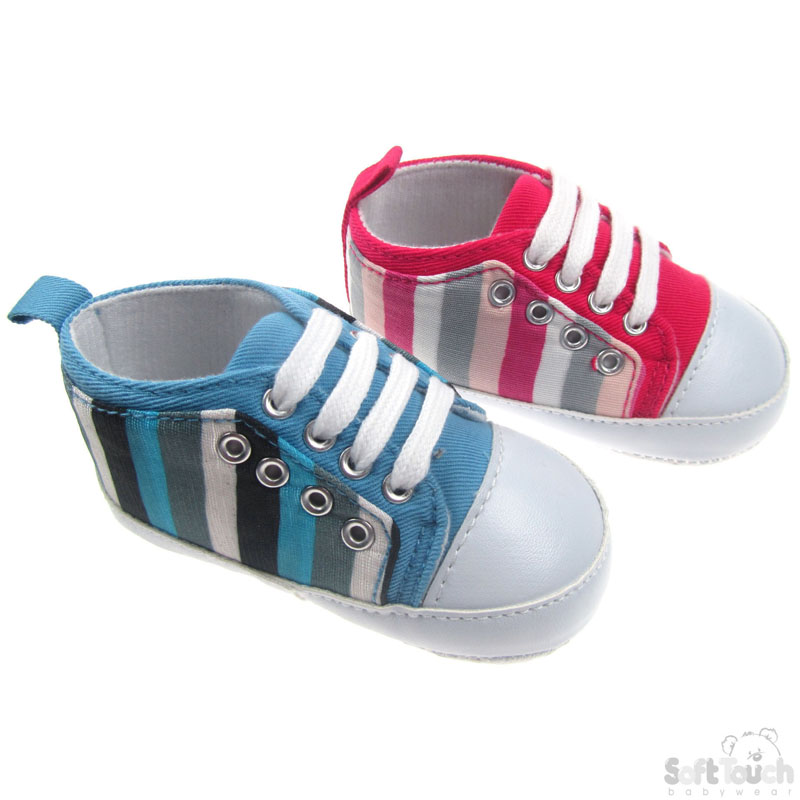 Multi Coloured Stripy Trainers No. B1383