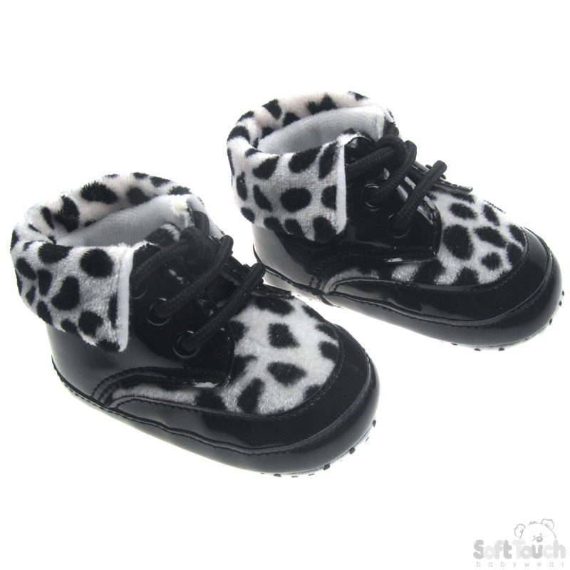 PVC Shoes W/Leopard Fur No.B144