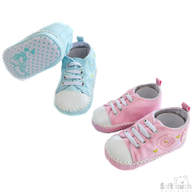 Cotton Twill Trainers W/Patches & 'XXX' No. B1596