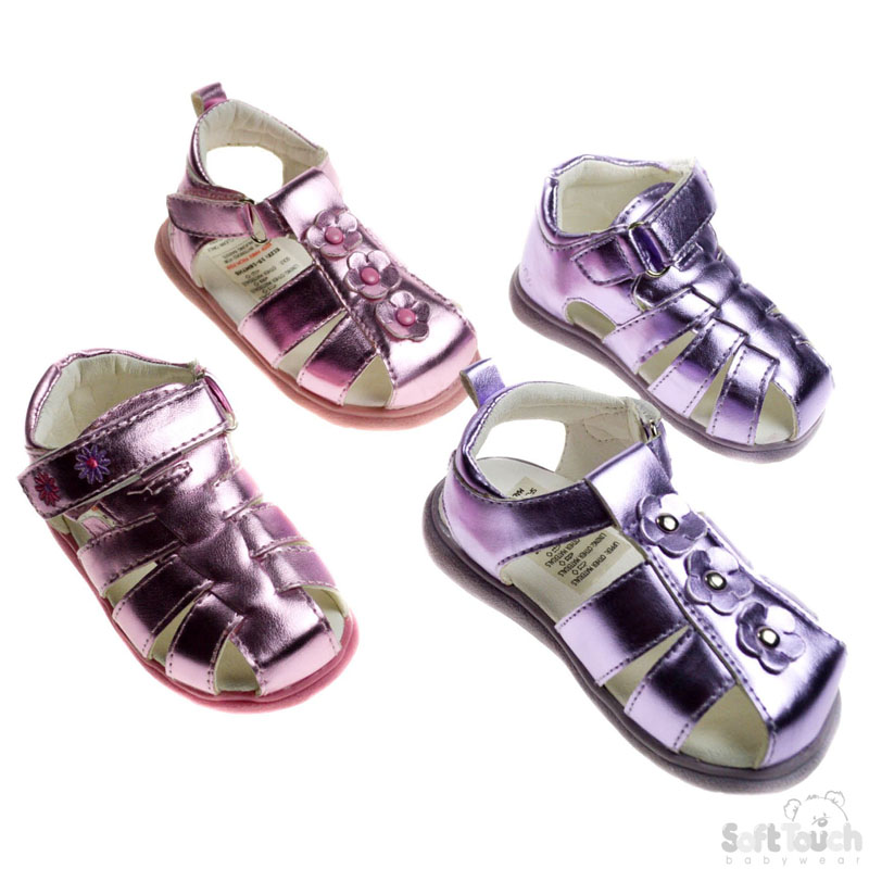 Girls PU Shining Sandals W/Emb No.B1827