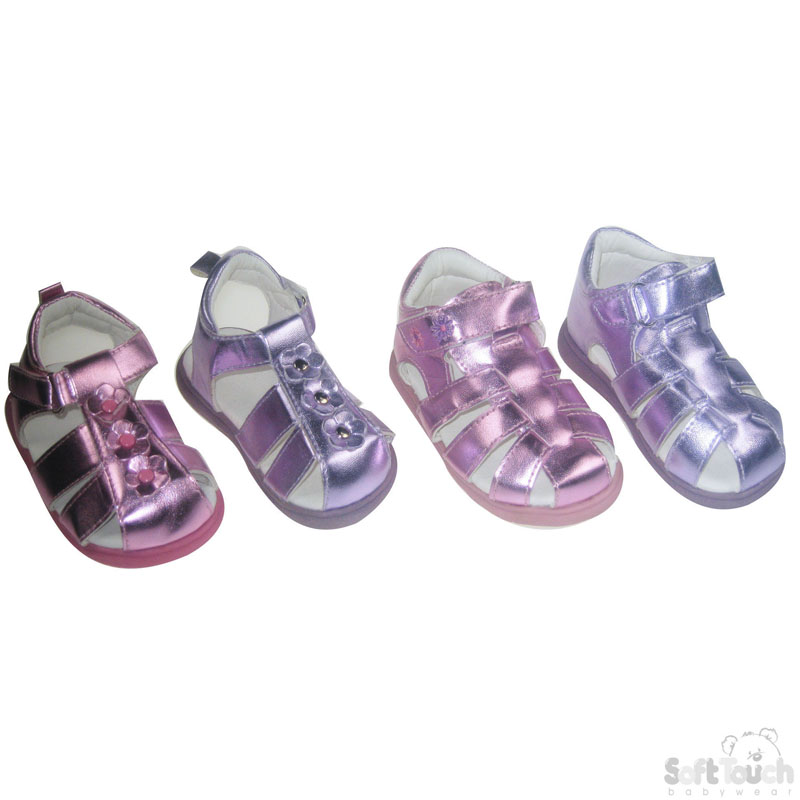Girls PU Shining Sandals W/Emb No.B1827