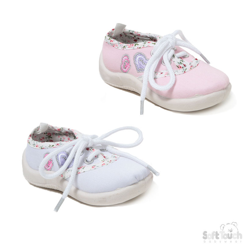 Cotton Lace Shoes/TPR Sole B1858