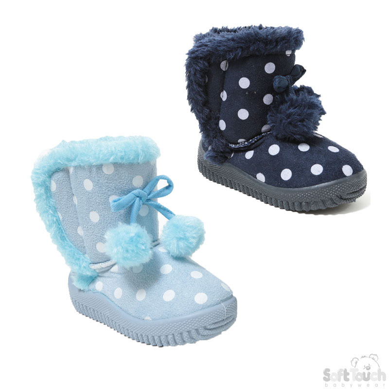 Boys Spotty TPR Boots W/Bobbles B1902