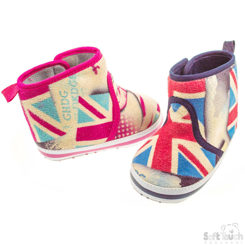 British' Flag Print Boots B2020