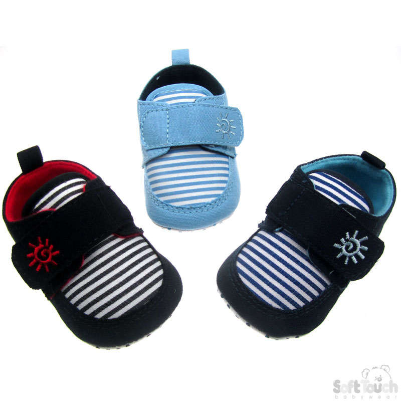 Stripy Shoes W/Velcro Fastener No. B2030-B