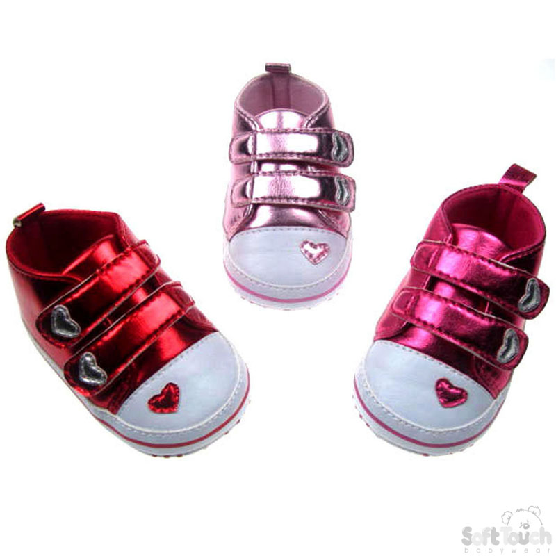 Shiny PU Shoes W/Heart No.B2042
