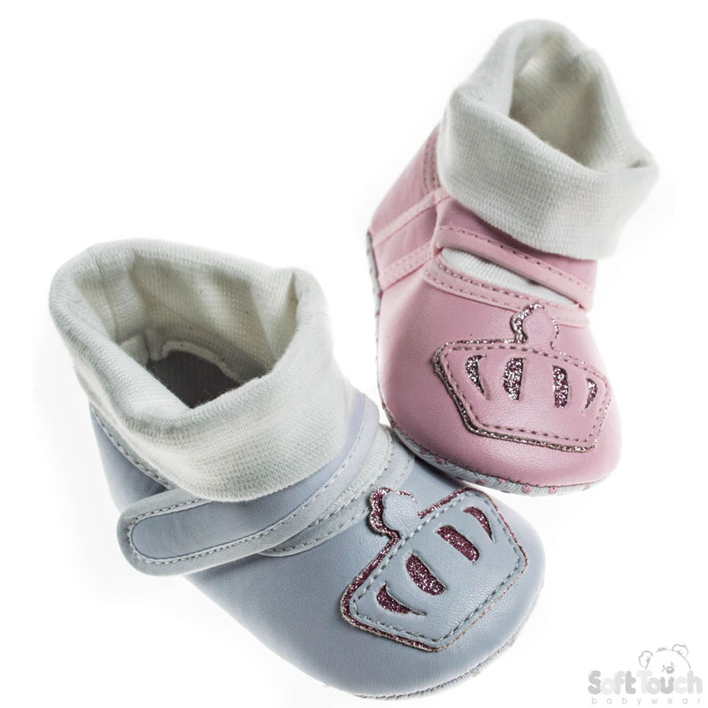 Girls PU Shoes W/Socks & Crown No. B2078