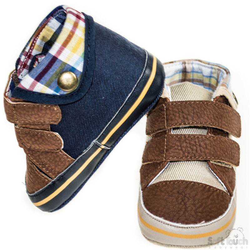 Boys Cotton & Suede Trainers: B2094