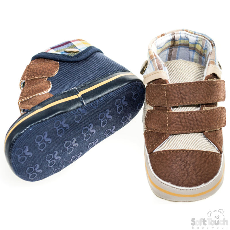 Boys Cotton & Suede Trainers: B2094