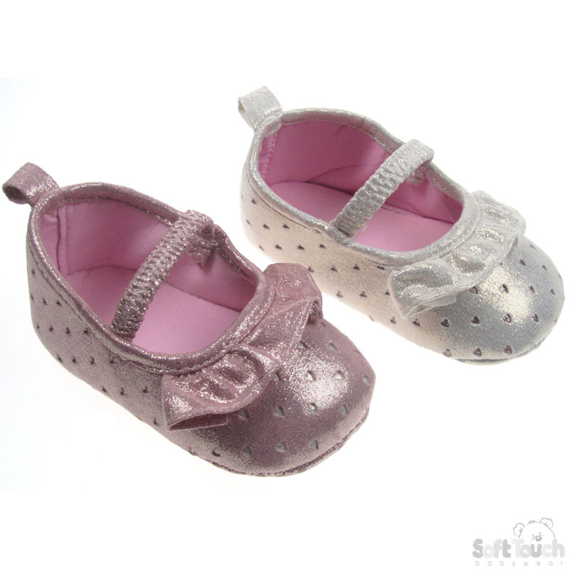 Shiny Slip on Shoes W/Heart Cutouts No. B2124