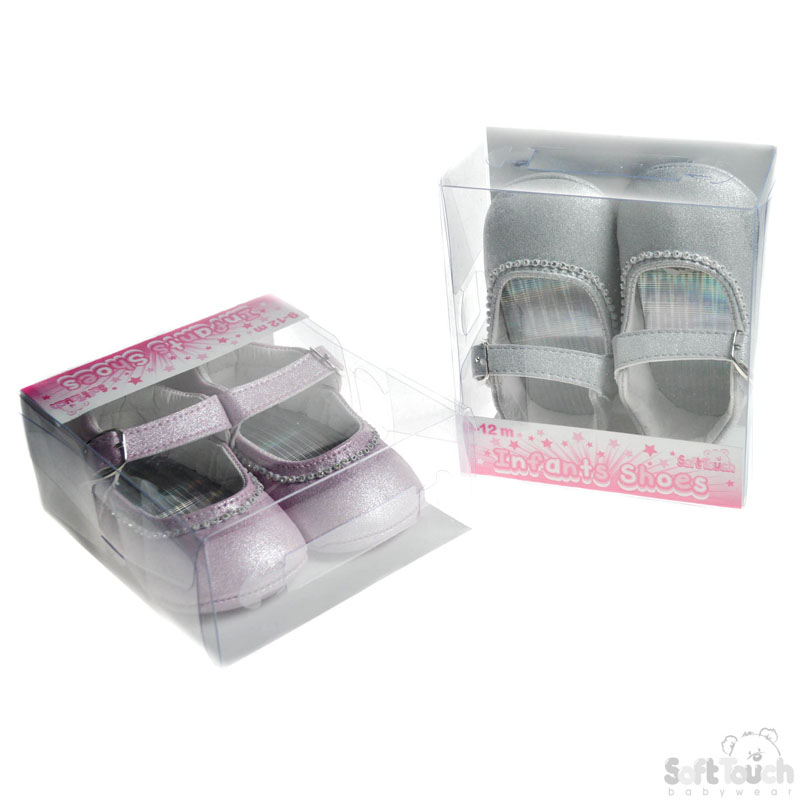 Suede Glitter Shoes W/Diamontes No. B2180