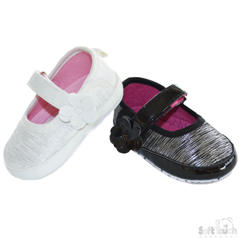 Shiny PU Shoes W/Flower No. B2182