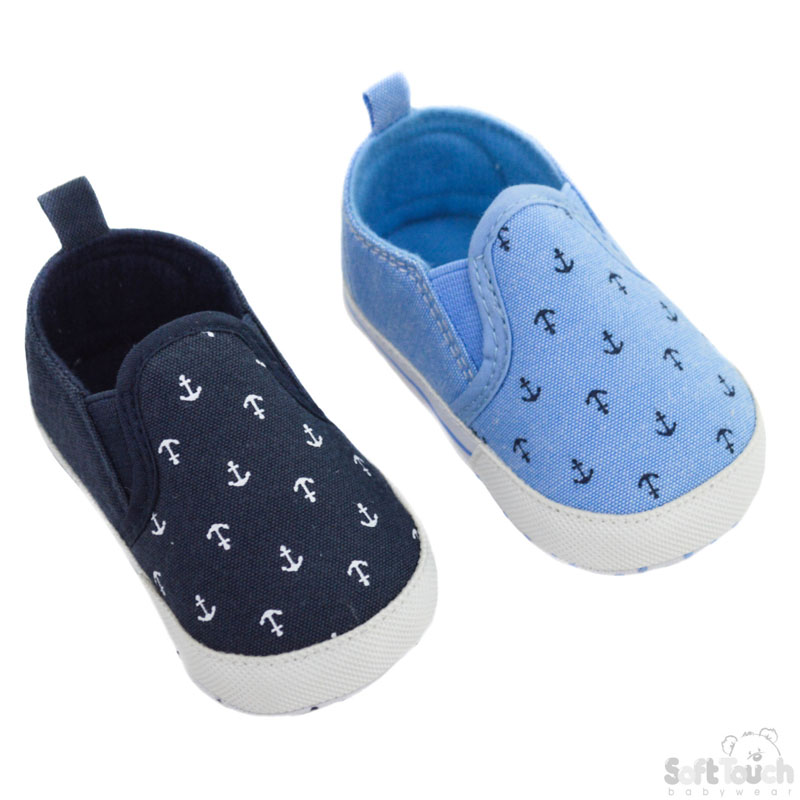 Anchor Print Slip On Shoes No. B2252