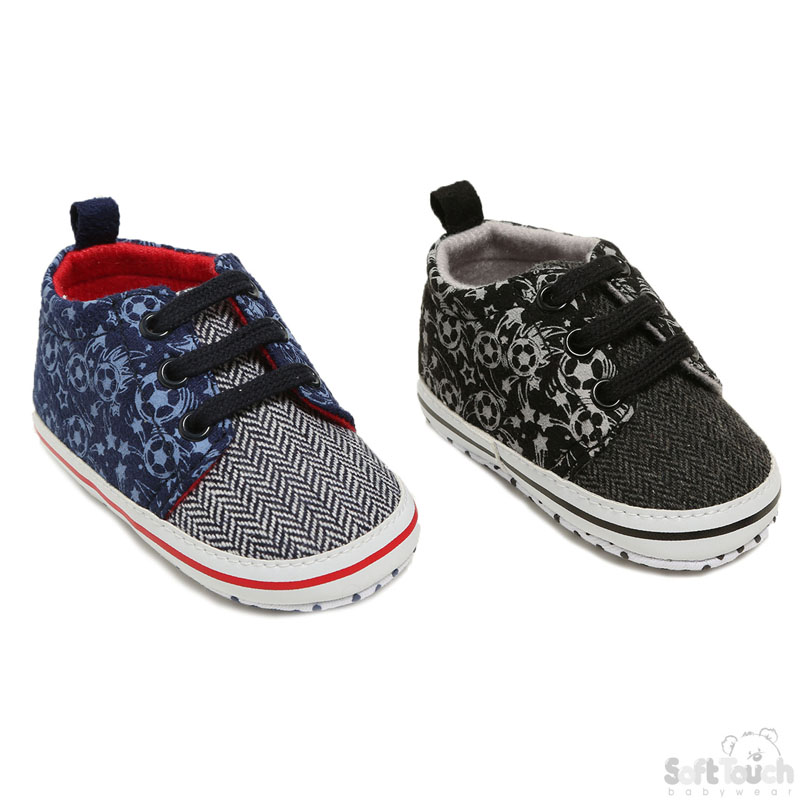 Boys Shoes W/Footbal Print & Laces No. B2264