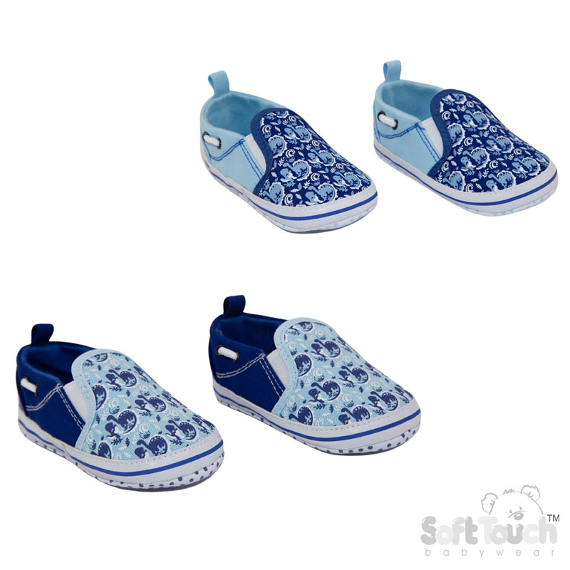 Dinosaur Print Slip On Shoes No. B2286