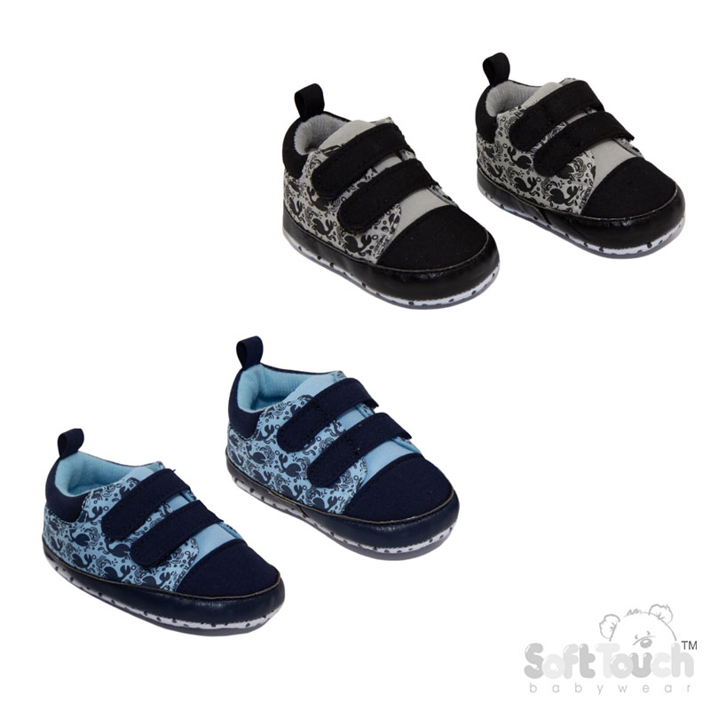 Whale Print Shoes w/Straps No. B2290