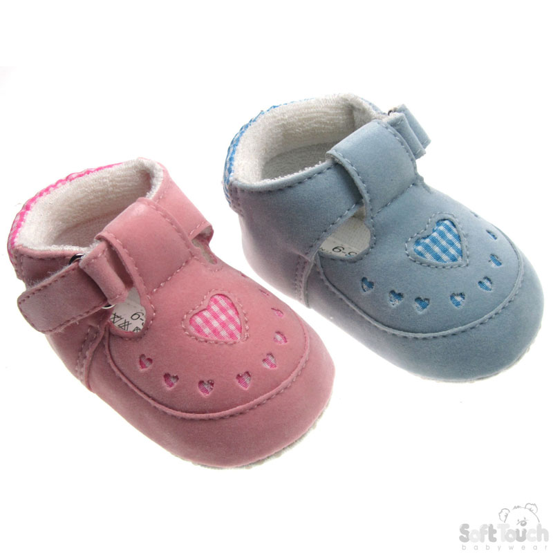 Suede Shoes W/Check Hearts No.B45