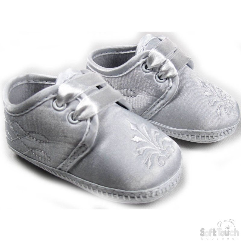 Boys White Satin Shoes No.B92-W