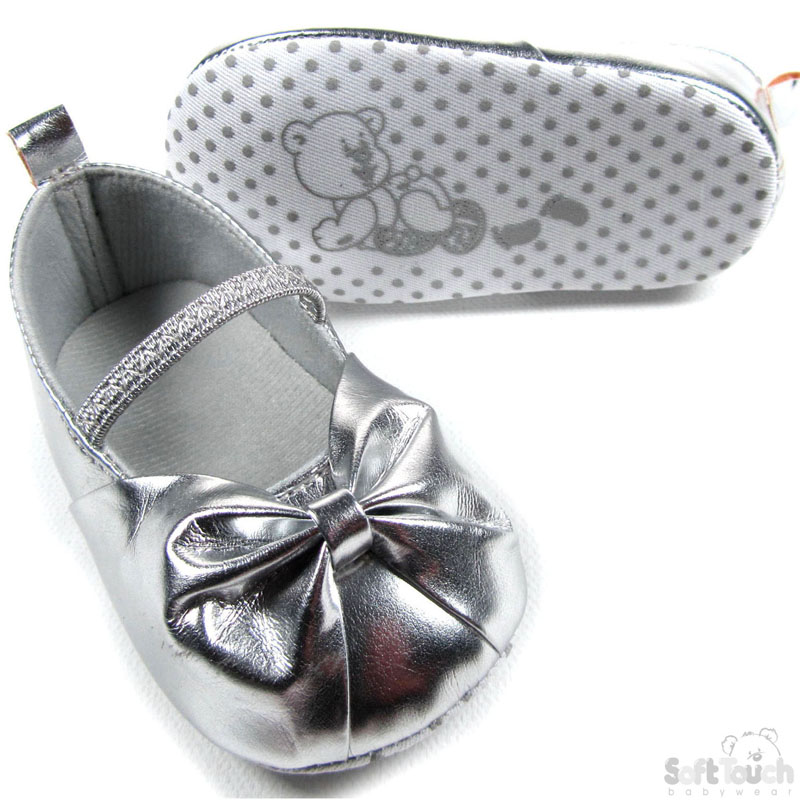 Girls Shiny PU Shoes W/Bow No. B923