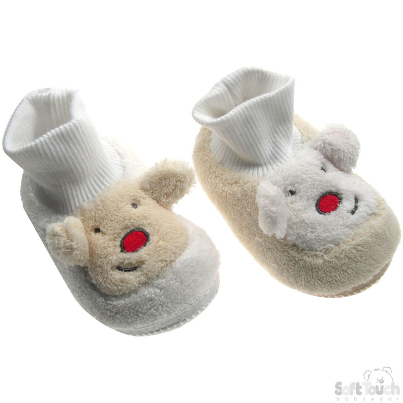 Fleece Shoes W/Dog Face No. B948