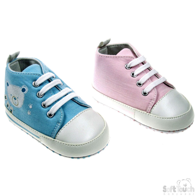 Cotton Trainers W/Bear & Lace No. B968