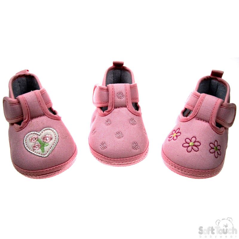 Girls Cotton Shoes W/Emb No. B984