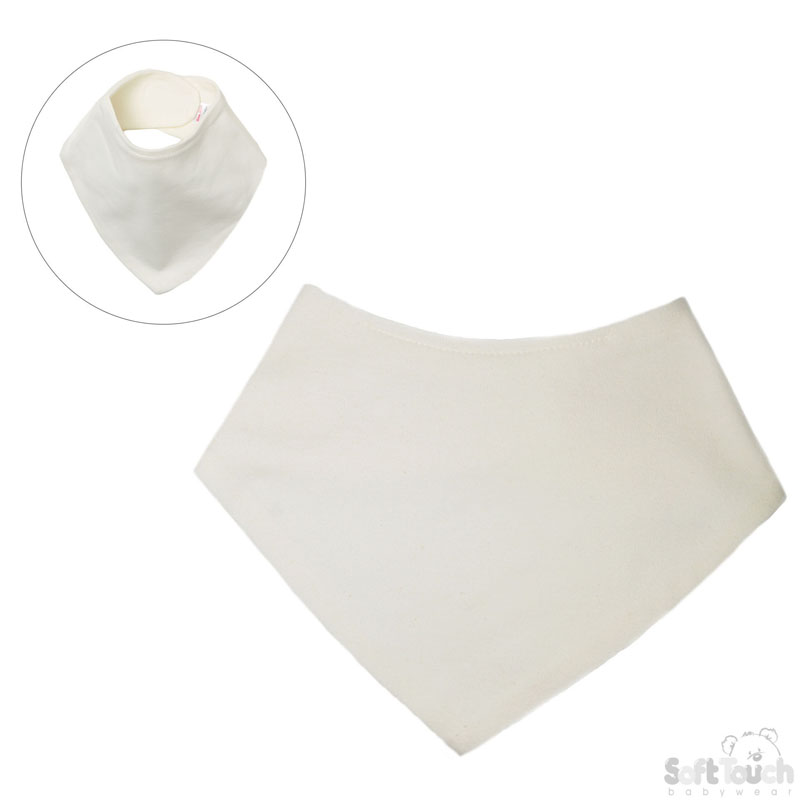 Plain Cream Bandana Bibs No.BB501-C