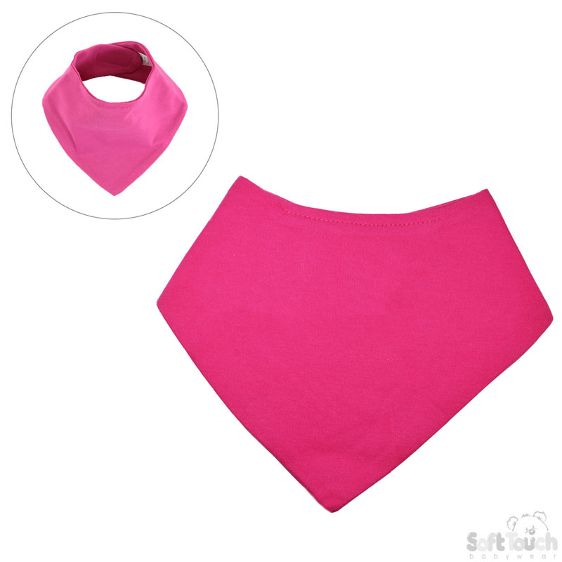 Plain Fuschia Pink Bandana Bib No. BB504-F
