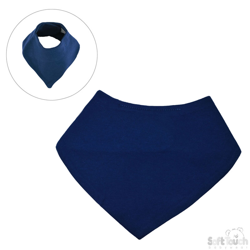 Plain Navy Blue Bandana Bib No. BB505-N