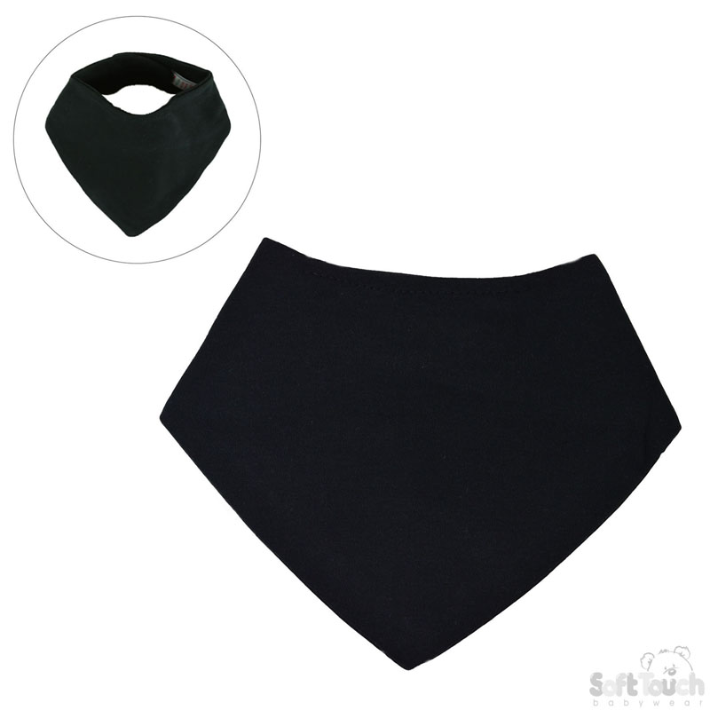 Plain Black Bandana Bib NO. BB506-BLK